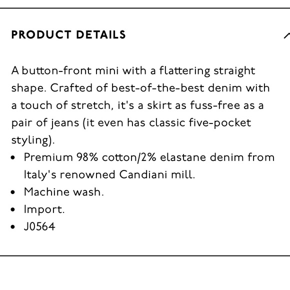 NWOT MADEWELL Stretch Denim button down Straight Mini Skirt - Picture 8 of 8